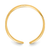 10k Polished w/ Hearts Toe Ring